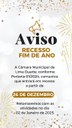 Aviso - Recesso Fim de Ano